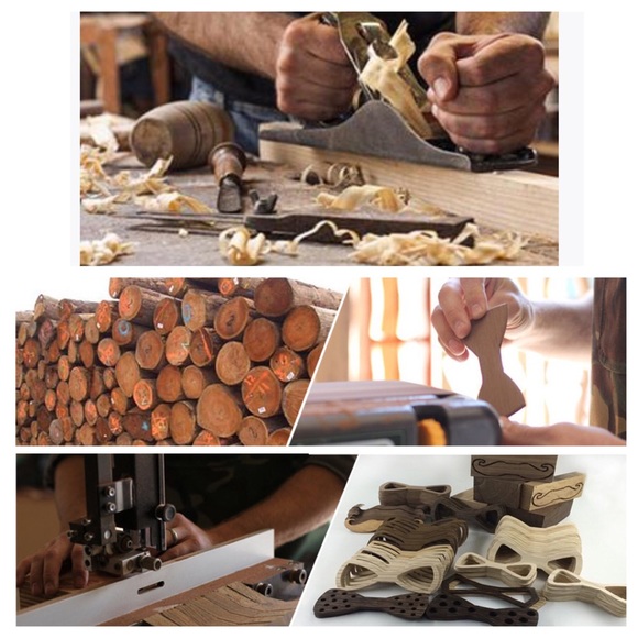 Rough-Hewn Gentleman Wooden Butterfly Bow Tie - Picture 8 of 8